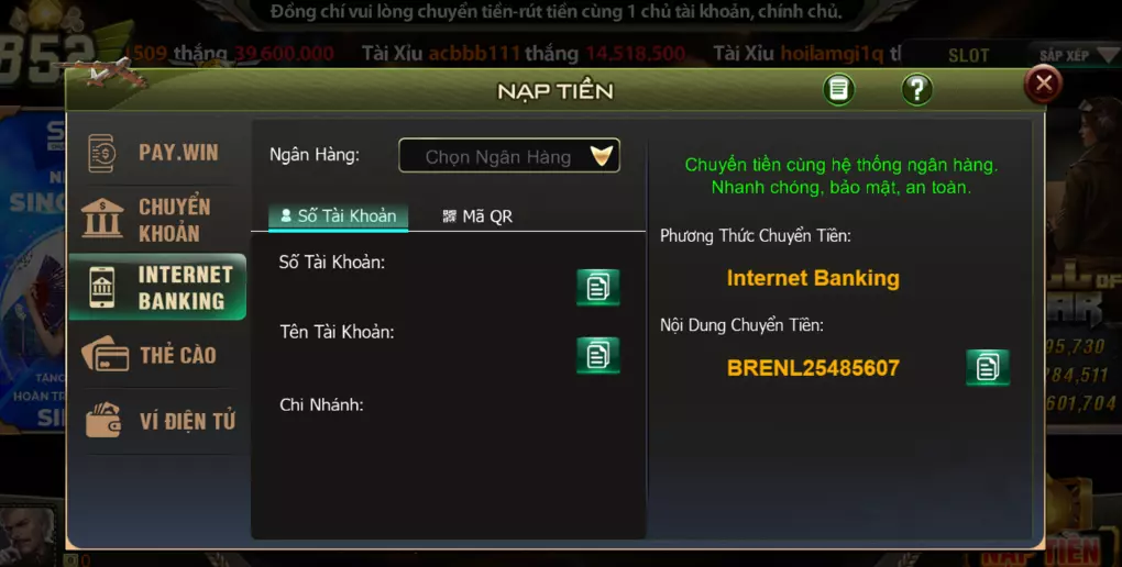 Yêu cầu thông tin đầu vào chính xác tại Tai B52 Club