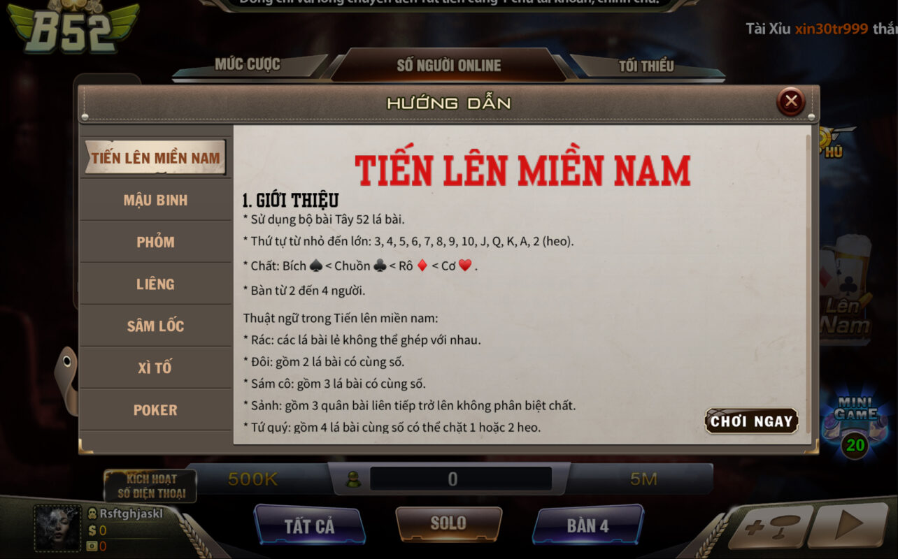 Những điểm thu hút của Tiến lên miền Nam B52